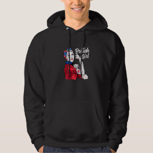 Veste À Capuche British Girl Grande-Bretagne Drapeau Culture Patri
