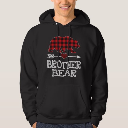 Veste À Capuche Brother Bear Christmas Pajama Red Plaid Buffalo Fa (Devant)