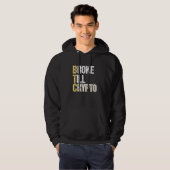 Veste À Capuche Btc Brossé Jusqu'À Crypto Bitcoin (Devant entier)