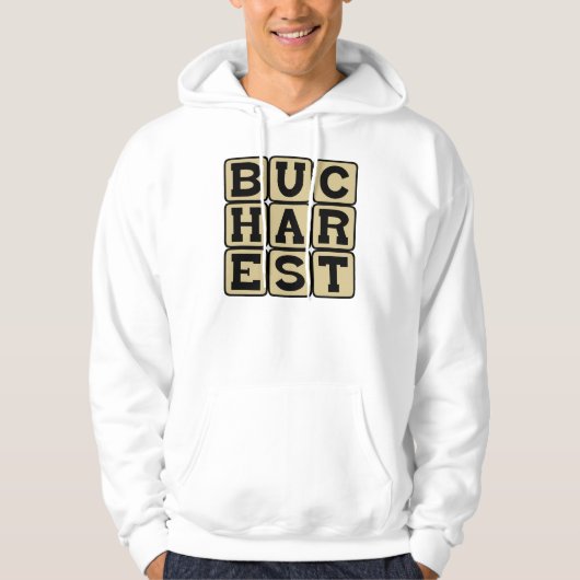 Veste À Capuche Bucarest, Capitale de la Roumanie (Devant)