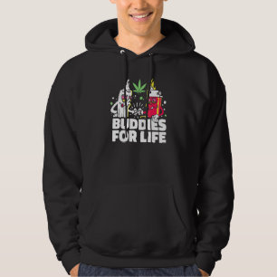 Veste À Capuche Buddies For Life Weed Funny Junkie Lighter Et Nous
