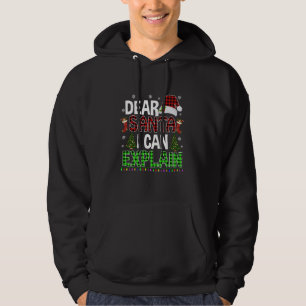 Veste À Capuche Buffalo Plaid Cher Père Noël Je Peux Expliquer Fun