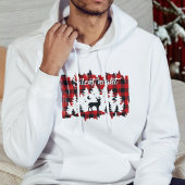 Veste À Capuche Buffle rouge moderne plaqué mignon sapin de Noël