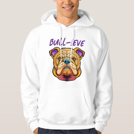 Veste À Capuche Bull-ieve in Art Men's Basic Hooded Sweatshirt (Devant)