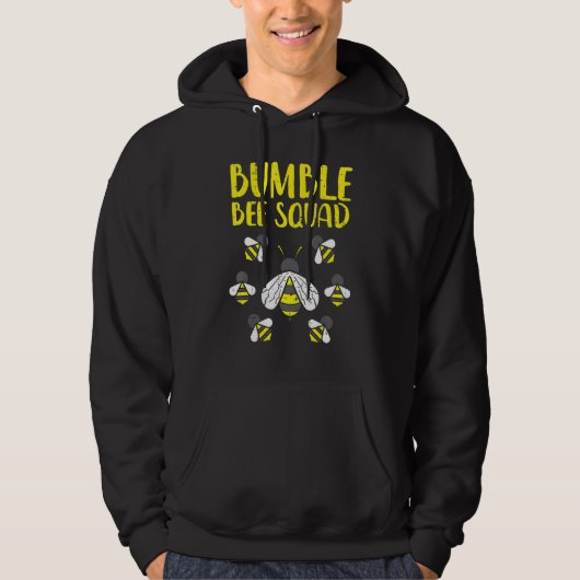 Veste À Capuche Bumble Bee Squad Funny Bumblebee Friends Team Men (Devant)