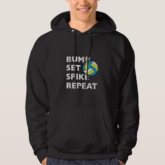 Veste À Capuche Bump Set Spike Repeat - Volleyball (Devant)