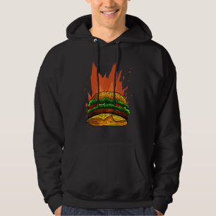 Veste À Capuche Burger de feu I Cheeseburger I Burger