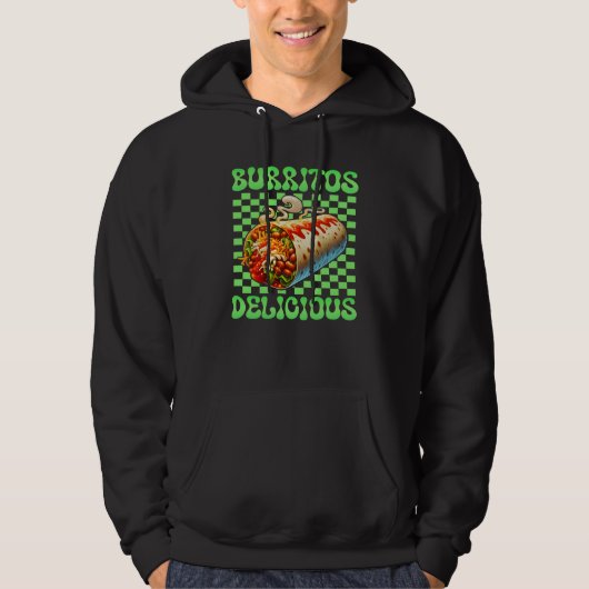 Veste À Capuche burritos drôles conception délicieuse (Devant)