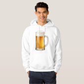 Veste À Capuche Buveur de bière froide mousseuse dans un mug (Devant entier)
