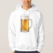 Veste À Capuche Buveur de bière froide mousseuse dans un mug (Devant)