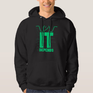 Veste À Capuche Ça dépend programmeur ingénieur logiciel technicie