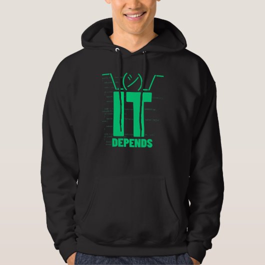 Veste À Capuche Ça dépend programmeur ingénieur logiciel technicie (Devant)