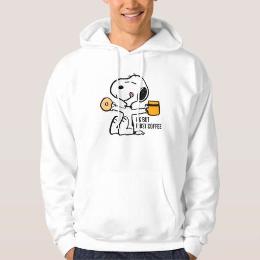 Veste À Capuche cacahuètes | Snoopy OK mais premier café (Devant)
