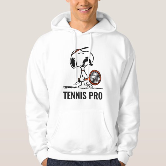 Veste À Capuche cacahuètes | Snoopy's Mustache Jouer au tennis (Devant)