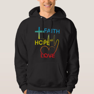 Veste À Capuche Cadeau chrétien coloré d'amour d'espoir de foi