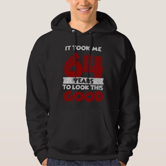 Veste À Capuche Cadeau d'anniversaire drôle de 64 ans (Devant)