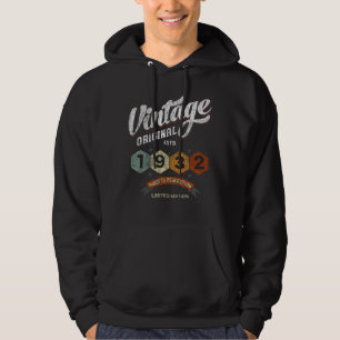 Veste À Capuche Cadeau d'anniversaire Vintage 1932 Vieilli à la Pe