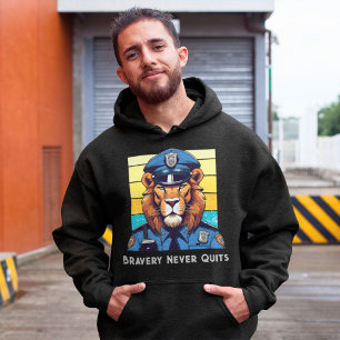 Veste À Capuche Cadeau de Lion d'anniversaire pour les policiers P