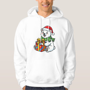Veste À Capuche Cadeau de Noël d'ours polaire