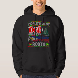 Veste À Capuche Cadeau de Noël Papa du Monde Élevé aux Philippines