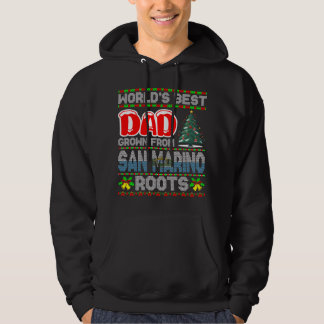 Veste À Capuche Cadeau de Noël Papa du Monde Né à Saint-Marin