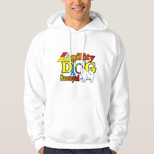 Veste À Capuche Cadeaux d'agilité Samoyé (Devant)
