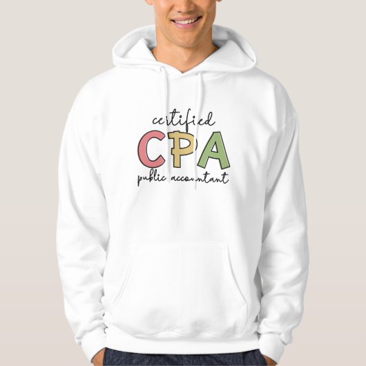 Veste À Capuche Cadeaux de comptabilité publique certifiés CPA (Devant)