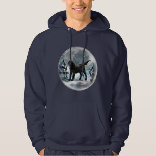 Veste À Capuche Cadeaux Plat-Enduits de Noël de chien d'arrêt