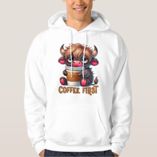Veste À Capuche Cadeaux pour amateurs de café en premier