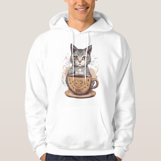Veste À Capuche Café au chat (Devant)