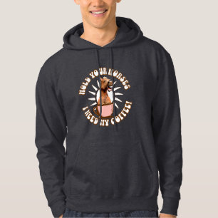 Veste À Capuche Café drôle de cheval amateur d'humour