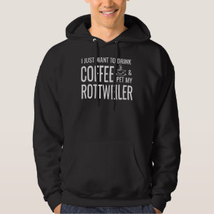 Veste À Capuche Café et ampli Rottweiler Chien