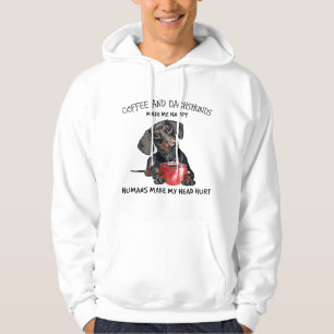 Veste À Capuche Café Et Dachshunds Me Rendent Heureux Les Humains
