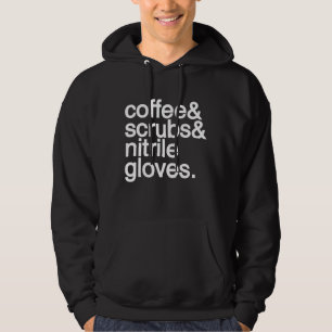 Veste À Capuche Café et égratignures et gants de nitrile Drôle Nur