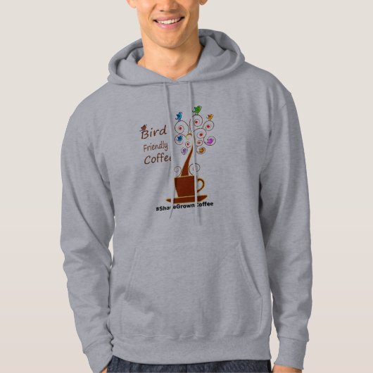 Veste À Capuche Café Respectueux des Oiseaux (Devant)