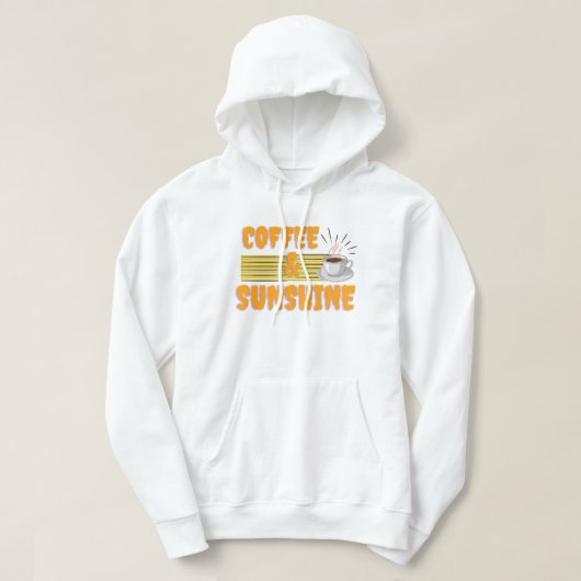 Veste À Capuche Café & Soleil – Matinée Positive (Design devant)