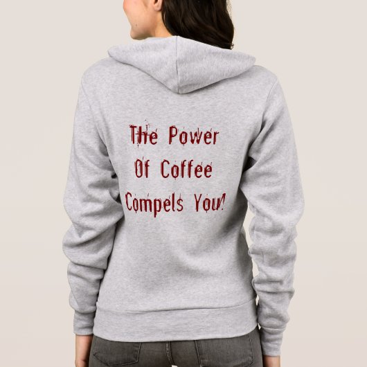 Veste À Capuche Café vous oblige rouge (Dos)