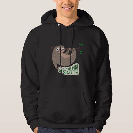 Veste À Capuche Caffeinated Sloth 3630 (Devant)