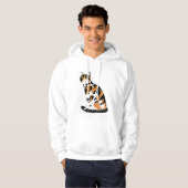 Veste À Capuche Calico chat assis (Devant entier)