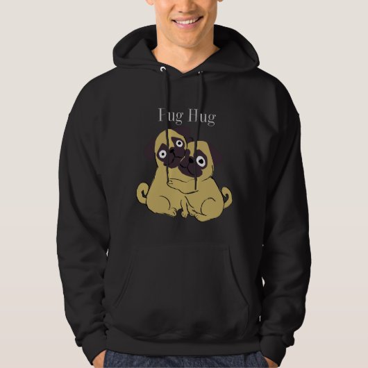 Veste À Capuche Câlins de Pug (Devant)