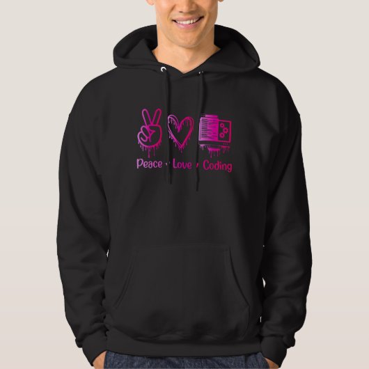 Veste À Capuche Calme-Amour ! Développeur de programmeur (Devant)