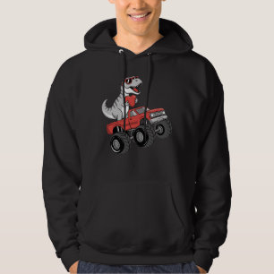 Veste À Capuche Camion Monstre de la Saint-Valentin T Rex Dinosaur