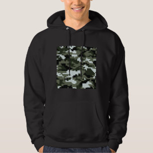 Veste À Capuche Camouflage urbain numérique à 8 bits / Camo