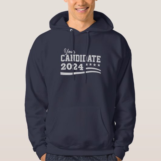 Veste À Capuche Campagne de nom de candidat personnalisé (Devant)