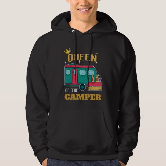 Veste À Capuche Camper  Camping Queen Themed Apparel (Devant)