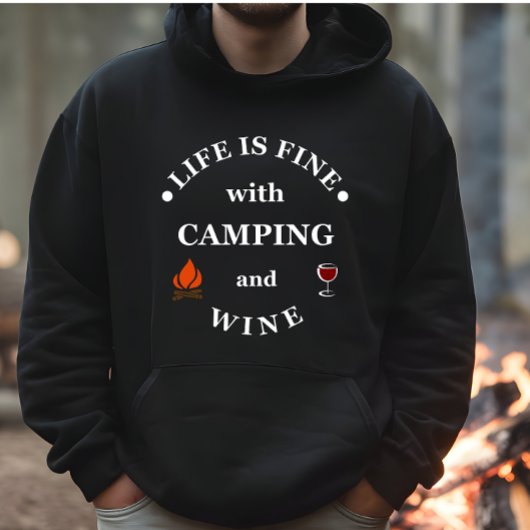 Veste À Capuche Camping de fond et les paroles de vin