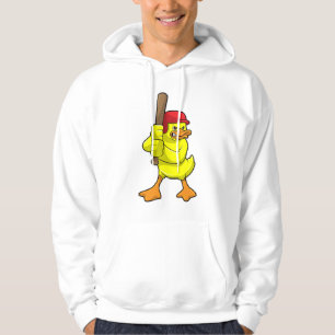 Veste À Capuche Canard au baseball avec batte de baseball et Casqu