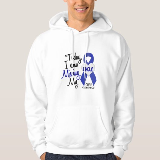 Veste À Capuche Cancer du colon MANQUANT MON ONCLE (Devant)