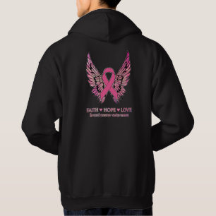 Veste À Capuche Cancer du sein Foi Espoir Amour Ailes de foi