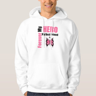 Veste À Capuche Cancer du sein pour toujours mon héros mon